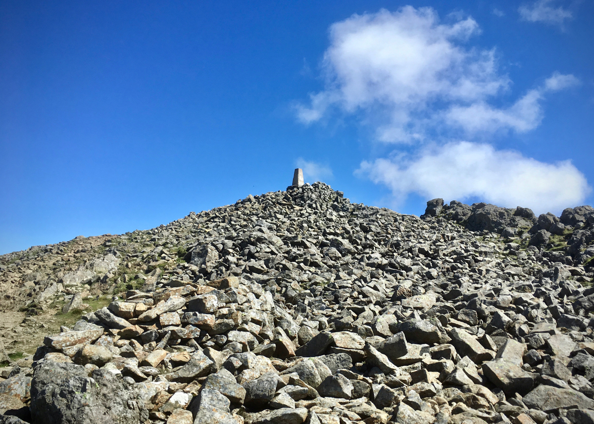 The summit of Cadair Idris in sight