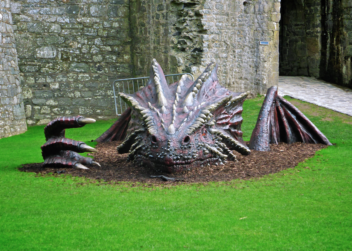 The dragon at Harlech Castle