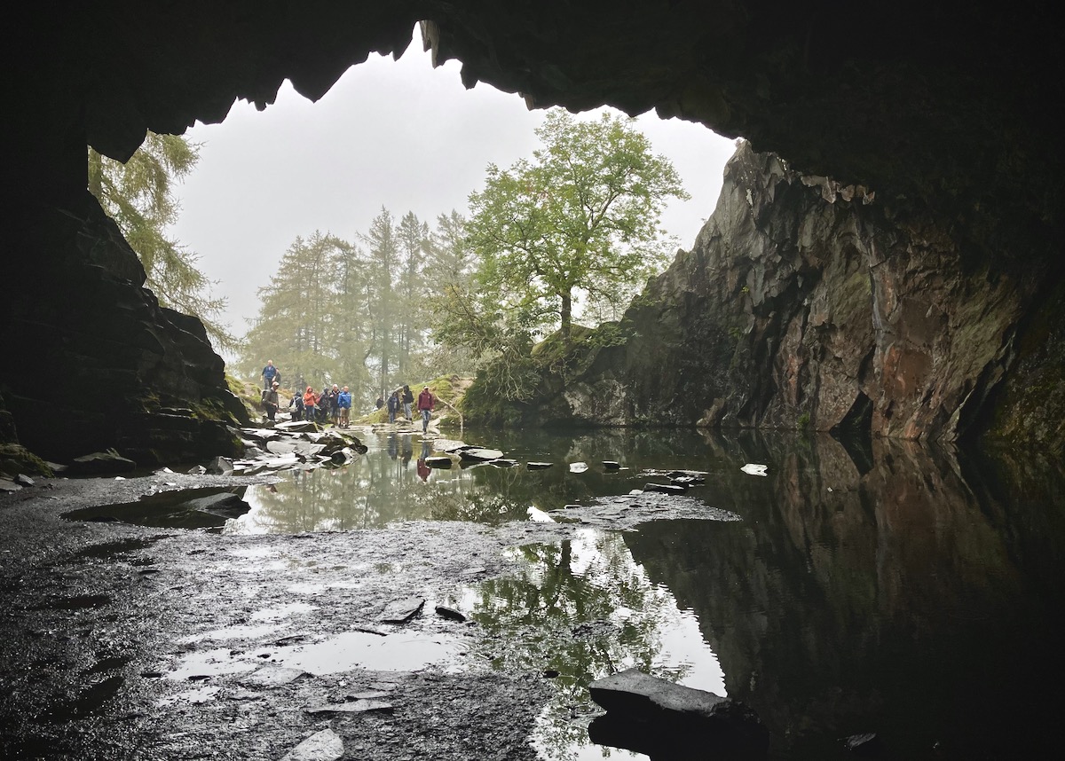 The view from within Rydal Cave